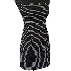 Striped black and white mini